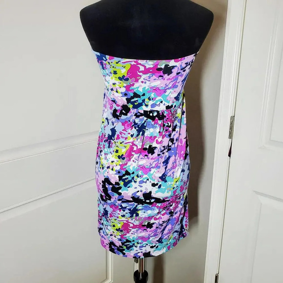 NWOT Boutique Multicolor Strapless Dress Women's Size S/M - Picture 7 of 12